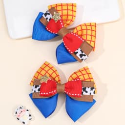 2Pcs 3 Layer Bow Hair Clips Sweet Sparkly Star Ribbon Ponytail Hairpin For Girls Kids Daily School Fashion Headwear Accessories