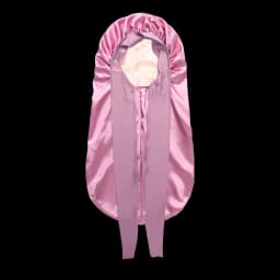 Women Extra Large Hair Long Silk Bonnet Cap & Elastic Satin Hair Band Comfortable Head Cover Night Sleep Hat for Sleeping Shower