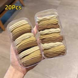 20Pcs High-Elasticity Hair Ties for Women Minimalist Hair Bands Soft Stretchy Ponytail Holders Everyday Elastic Hair Accessories