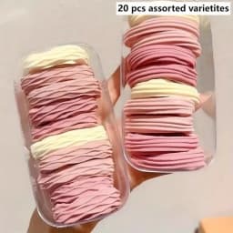 20Pcs High-Elasticity Hair Ties for Women Minimalist Hair Bands Soft Stretchy Ponytail Holders Everyday Elastic Hair Accessories