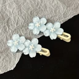 1pc/2pcs Five-petal Colorful Duck Clip, Women's Flower Pattern Hair Accessories, Women's Hair Clip, Suitable for