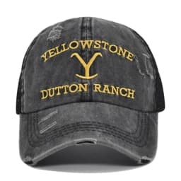 Summer Yellowstone Dutton Ranch Hat Cross Ponytail Baseball Cap Distressed Outdoor Embroidery Sunscreen Hat Solid Color Cap