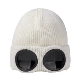 Men Women Knitted Hat with Goggles Windproof Winter Warmer Ski Beanies Unisex Soft Warm Anti-slip Ear Protection Garros