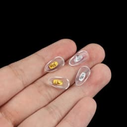 10 Pairs of Silicone Nose Pads with Screws, PVC Mount with Aluminum Core for Glasses, Eyeglass Accessories