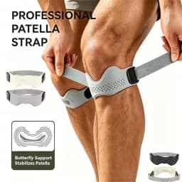 1/2Pcs Silicone Patellar Tendon Support Strap Adjustable Knee Support Pads for Men Women Sports, Running, Tennis, Jumpers Knee
