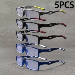 5pcs New Fashionable Retro Men's And Women's Reading Sunglasses, Suitable For People With Reading 403