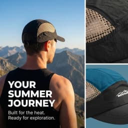 Summer Quick-drying Lightweight Sun Protection Hat Men's Women's Wide Brim Outdoor Breathable Baseball Cap Running Cap Trendy.
