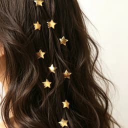 10 pieces of gold and silver star hairpins. Bohemian style hair accessories. Beach style women's hair accessories.