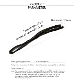 Soft Knit Adjustable Eyeglass Strap Anti Slip Sunglasses Neck Lanyard Retainer Cord For Sports Outdoor Reading Glasses Men Women