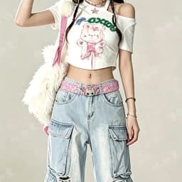 Cute angel candy Desiner Brands Belt Heart and Star Dopamine Metal Punk Rock Style lovely Y2K Jeans wide Leather Belts for Women