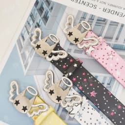 Cute angel candy Desiner Brands Belt Heart and Star Dopamine Metal Punk Rock Style lovely Y2K Jeans wide Leather Belts for Women