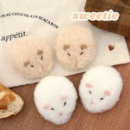 1/2 Pcs Cute Plush Hamster Hair Clip Versatile Fury Hairband Clip Edge Clip Hair Accessories Temperament Shattered Hair Clip