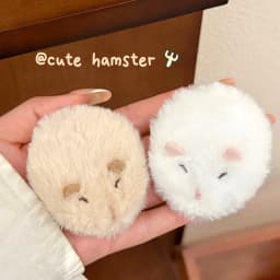 1/2 Pcs Cute Plush Hamster Hair Clip Versatile Fury Hairband Clip Edge Clip Hair Accessories Temperament Shattered Hair Clip