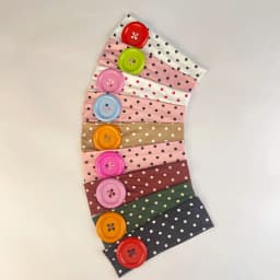 Vintage Women's Polka Dot Button Headband Spicy Girl Ins Y2K Japanese Trendy Headband Sweet Cool Sports Yoga Headband