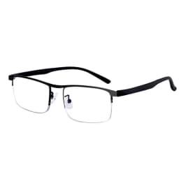 Hot Sale Progressive Reading Glasses Multifocal Anti Blue Ray Glass Glasses Half Frame Metal Alloy Men Women 1.5 1.0 2.5 Black