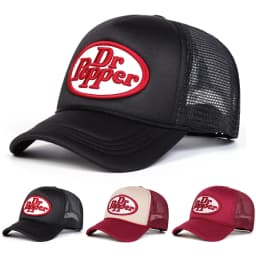 Unisex Dr Prpper Letter Embroidery Baseball Net Caps Spring and Summer Outdoor Adjustable Casual Hats Hip Hop Hat Sunscreen Hat