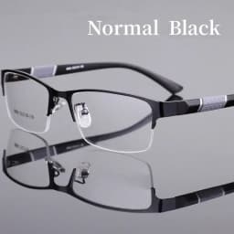 Business Men's Photochromic Myopia Glasses Unisex Half Frame Square Near Sight Eyeglasses Optical Prescription Minus Eyewear