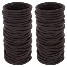 10/50pcs 4mm Mix Color Black No Damage Elastics Hair Ties Bands Leagues Pony Tails Holders for Men Women Girls and Boys Bulk