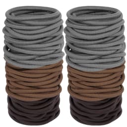 10/50pcs 4mm Mix Color Black No Damage Elastics Hair Ties Bands Leagues Pony Tails Holders for Men Women Girls and Boys Bulk