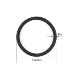 10/50pcs 4mm Mix Color Black No Damage Elastics Hair Ties Bands Leagues Pony Tails Holders for Men Women Girls and Boys Bulk