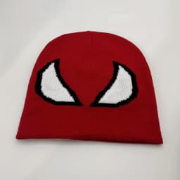 Spider Pattern Anime Cartoon Skeleton Beanie Stretch Knit Hat Warm Women Men Skull Cap