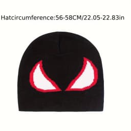 Spider Pattern Anime Cartoon Skeleton Beanie Stretch Knit Hat Warm Women Men Skull Cap