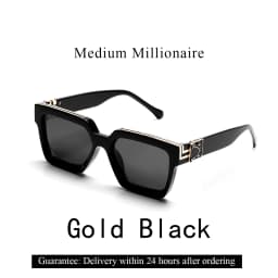 Ruiao Retro Black Millionaire Shades Luxury Sunglasses 2026 For Men Designer Famous Brand Square Sun Glasses Man Women Sunglass