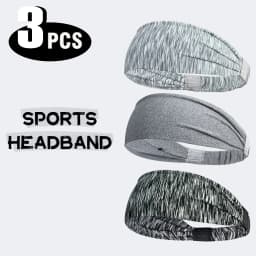 1/3PCS Sports Headbands For Men Woman Gym Yoga Sweat Hair Bands Soft Elastic Hairbands Stretch Outdoor Sport Sweatbands