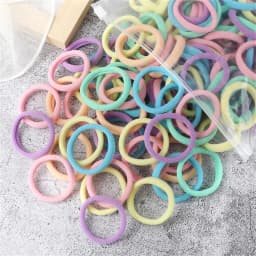 50pcs/set Packing Women Girls Hair Bands Simple Solid Colors Elastic Headband Hair Ropes Ties Hair Accessories Ponytail Holder