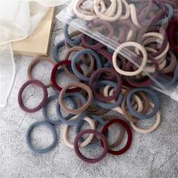 50pcs/set Packing Women Girls Hair Bands Simple Solid Colors Elastic Headband Hair Ropes Ties Hair Accessories Ponytail Holder