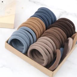 50pcs/set Packing Women Girls Hair Bands Simple Solid Colors Elastic Headband Hair Ropes Ties Hair Accessories Ponytail Holder