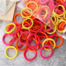 50pcs/set Packing Women Girls Hair Bands Simple Solid Colors Elastic Headband Hair Ropes Ties Hair Accessories Ponytail Holder