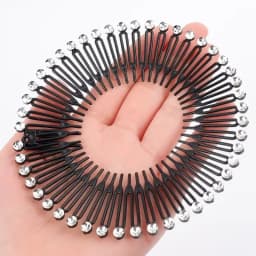 Plastic Full Circle Headbands Hair Hoop Band Clips Hairband Stretch Flexible Comb Teeth Face Wash Fixed Fashion Hair Accessories