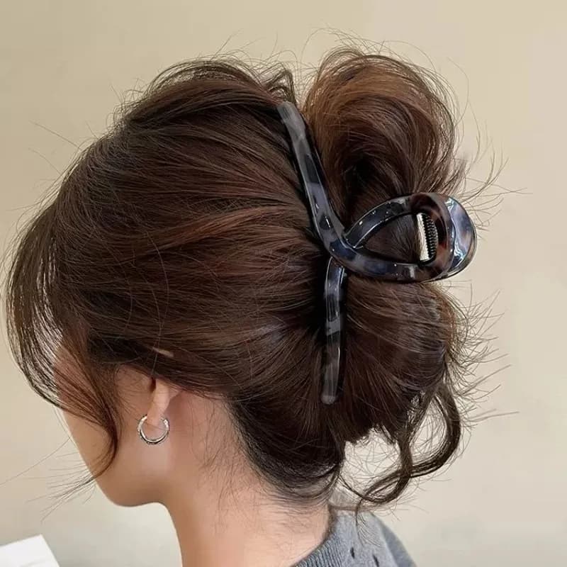 Retro Leopard Print High-Grade Large Clip Hair Accessories For Women
