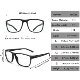Classic Photochromic Reading Glasses for Unisex Square Frame for Presbyopia Anti Blue Light Blocking Eyewear for Far Sight