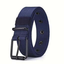 1pc Mens Durable Nylon Canvas Belt - Heavy-Duty Tactical Work Belt with Stylish Quick-Release Prong Buckle for Everyday Wear