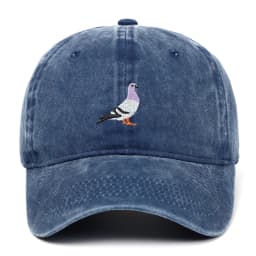 Baseball cap suitable for all seasons, pigeon embroidery pattern, men's and women's daily casual fashion, outdoor sun protection