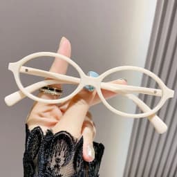 Y2K Retro Oval Frame Glasses Women Female Sweet Cool Eyewear Trend Reading Computer Anti Blue Light Eyeglasses