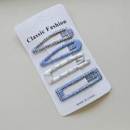 4pc Fashion College Plaid BB Hairpin Hair Side Clips for Girls Women Korean Hair Accessories