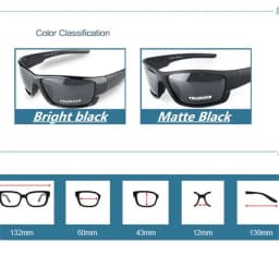 New Black Frame Glasses Sports Sunglasses Polarized Men and Women Brand Designers Driving Fishing Sun Glasses UV400