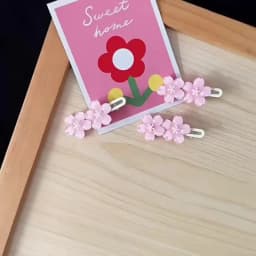 Jelly Cherry Blossom Hair Clips Pink Blue Flower Hairpins for Girl Romantic Wave Side Bangs Barrettes Kawaii BB Hair Accessories