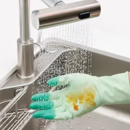 Silicone Dishwashing Cleaning Gloves Kitchen Supplies Anti Slip Convenient Long Dishwashing Gloves Reusable Durable Household