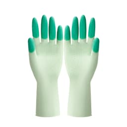 Silicone Dishwashing Cleaning Gloves Kitchen Supplies Anti Slip Convenient Long Dishwashing Gloves Reusable Durable Household
