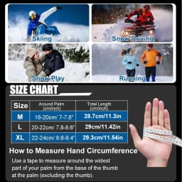 GTUBIKE Winter Warm Gloves for Outdoor Cycling Skiing Thickened Cold Resistant Glove Waterproof Touch Screen Camping Equipment