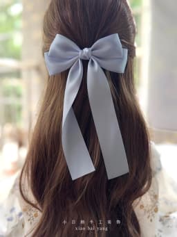 Korean Style Fashion Fabric Hair Bow Hairpin For Women Girls Ribbon Hair Clips Bowknot Spring Clip Female Hair Accessories