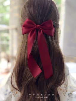 Korean Style Fashion Fabric Hair Bow Hairpin For Women Girls Ribbon Hair Clips Bowknot Spring Clip Female Hair Accessories