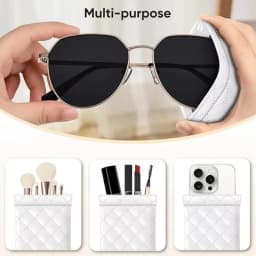1/2/4Pcs Portable Squeeze Eyeglasses Case PU Leather Soft Sunglasses Bag Pouch Pocket Phone Sunglasses Eyewear Organizer Holder