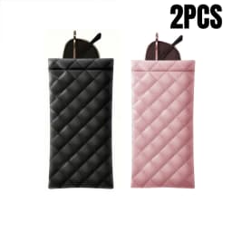1/2/4Pcs Portable Squeeze Eyeglasses Case PU Leather Soft Sunglasses Bag Pouch Pocket Phone Sunglasses Eyewear Organizer Holder