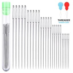25 Pcs Large Eye Stitching Needles Sewing Needles Handmade Leather Needle Steel Yarn Knitting Needles Sewing Tool Set