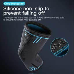 1 PC Knee Pads Strap Patella Medial Support Meniscus Silicone Compression Protection Sport Knee Braces Basketball Running Prot